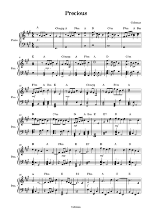 'Precious' for piano by G.S.Coleman