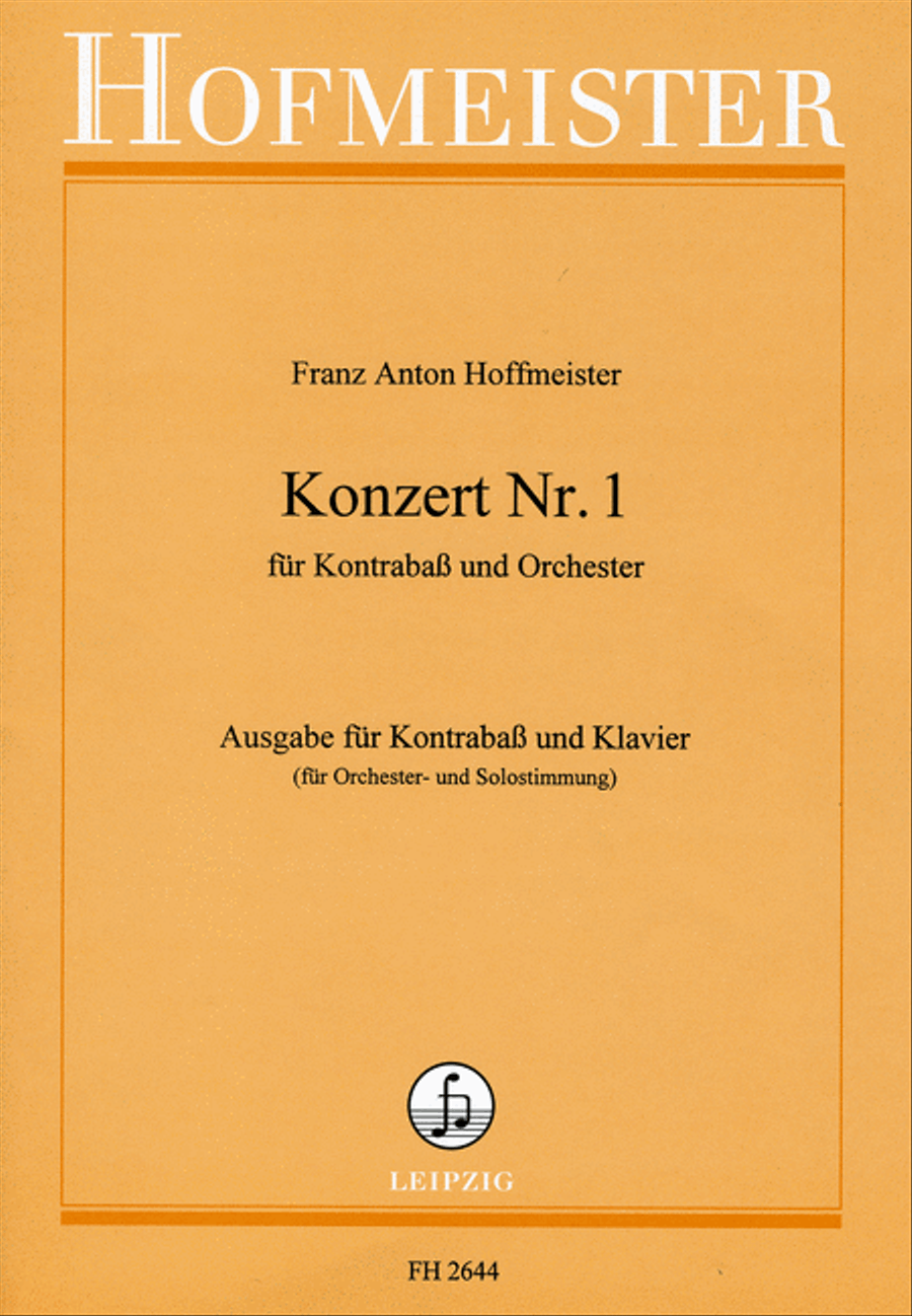 Konzert Nr. 1 fur Kontrabass und Orchester / KlA