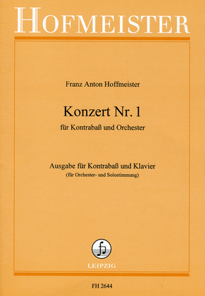 Konzert Nr. 1 fur Kontrabass und Orchester / KlA