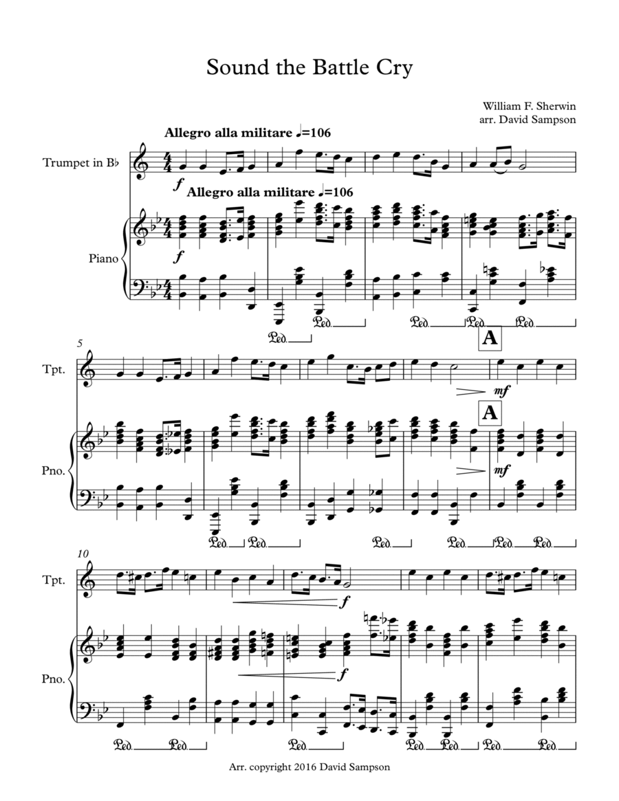 Sound the Battle Cry Sound the Battle Cry Trumpet Solo scores gallery preview page 1