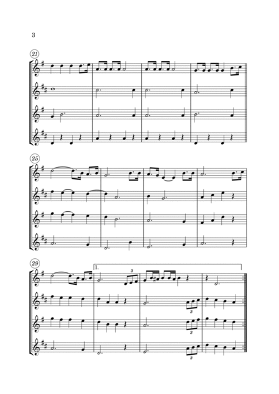 Yellow Submarine Woodwind Quartet scores gallery preview page 3