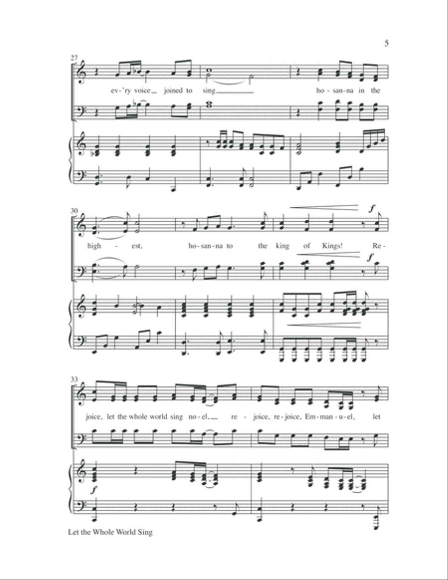 Let the Whole World Sing 4-Part scores gallery preview page 9