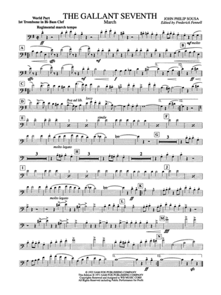 The Gallant Seventh: (wp) 1st B-flat Trombone B.C.