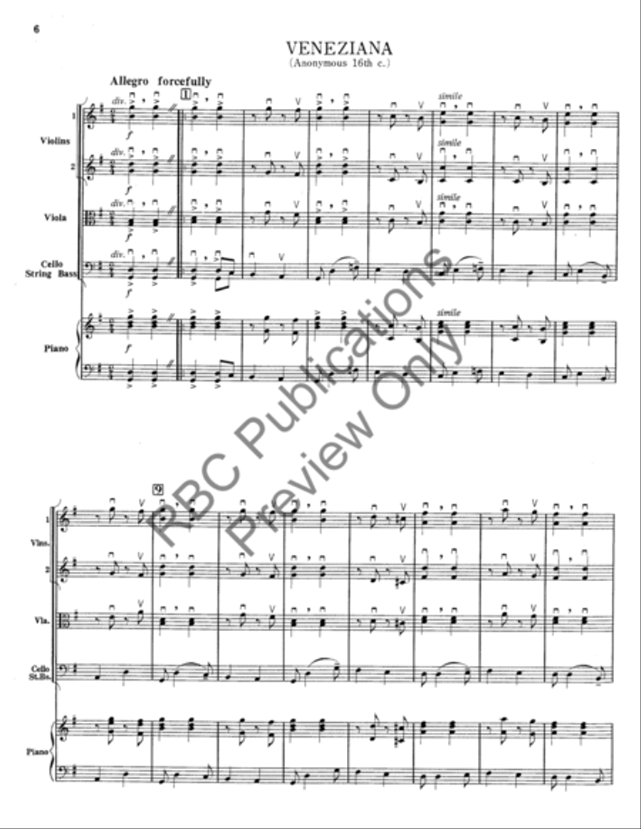 Antique Dance Suite (Score) String Orchestra scores gallery preview page 7