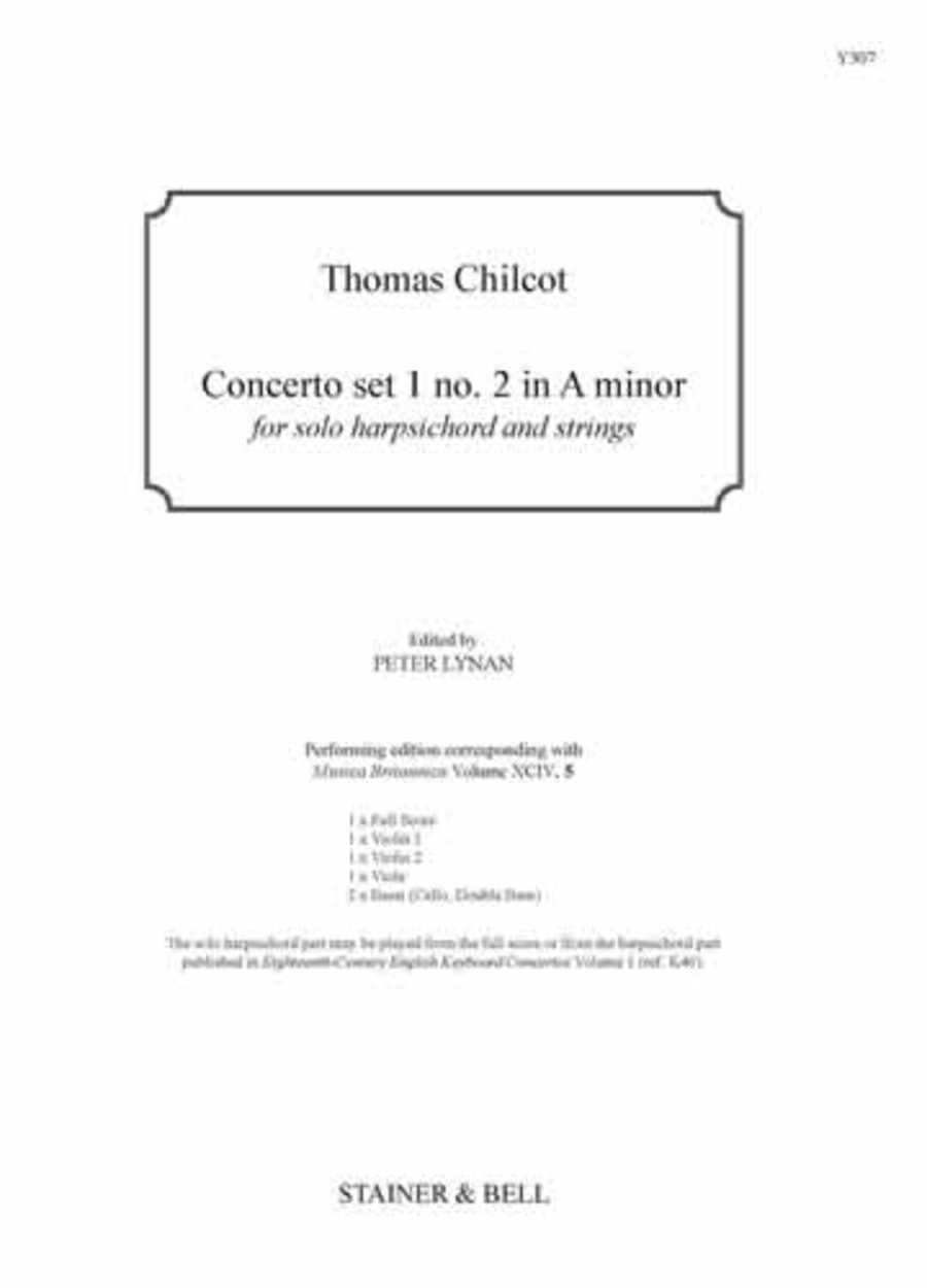 Concerto set 1 no. 2 in A-. Score & Parts