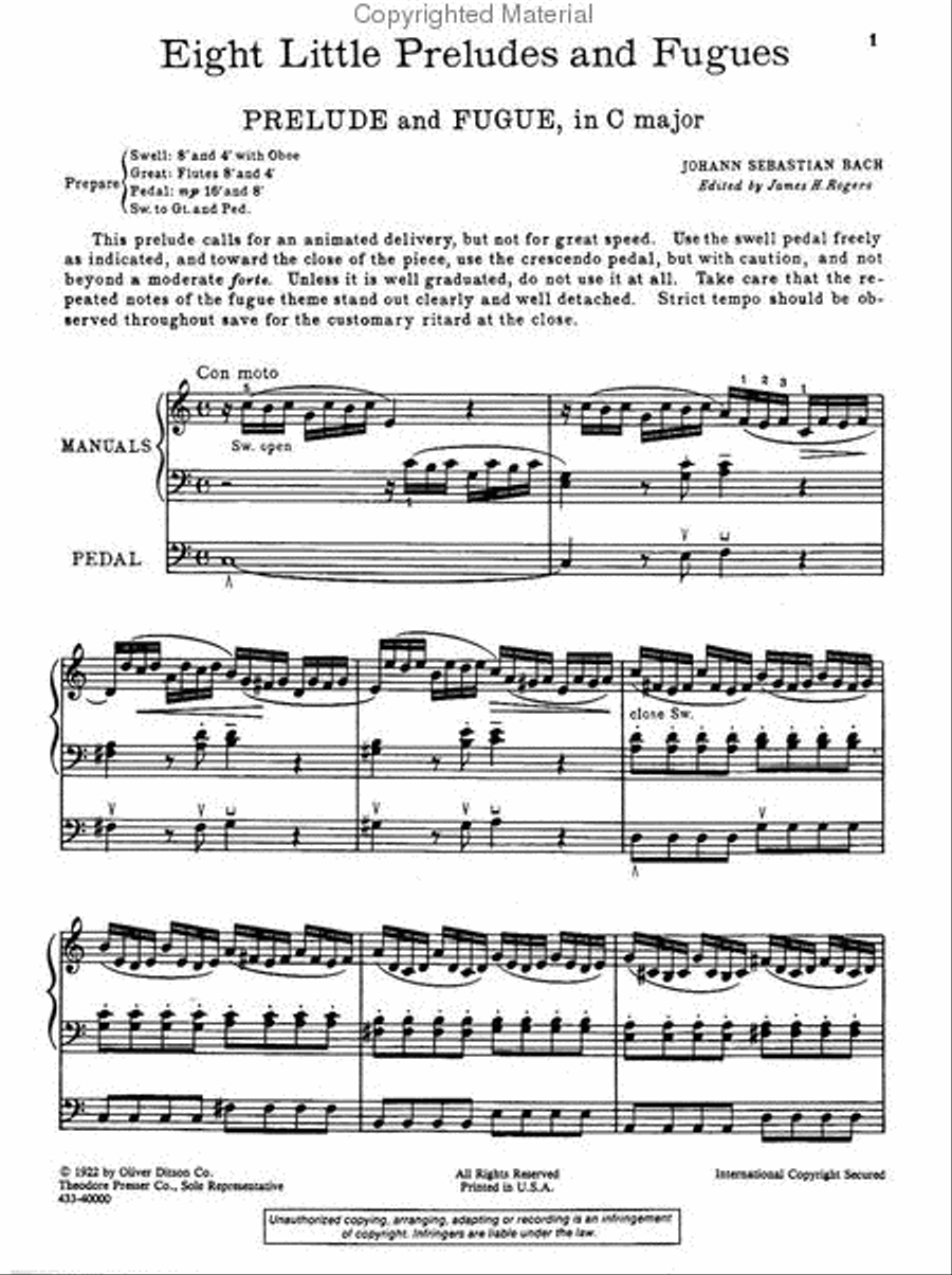 Eight Little Preludes And Fugues Chamber Music scores gallery preview page 2