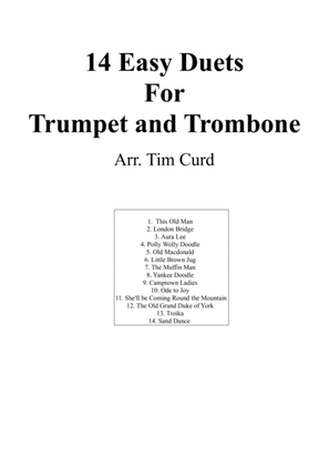Book cover for 14 Easy Duets For Trumpet And Trombone