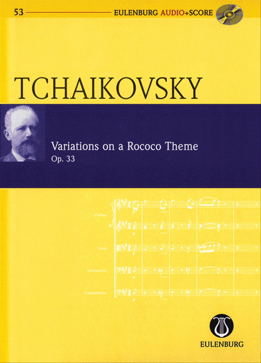Variations on a Rococo Theme, Op. 33 Orchestra scores gallery preview page 1