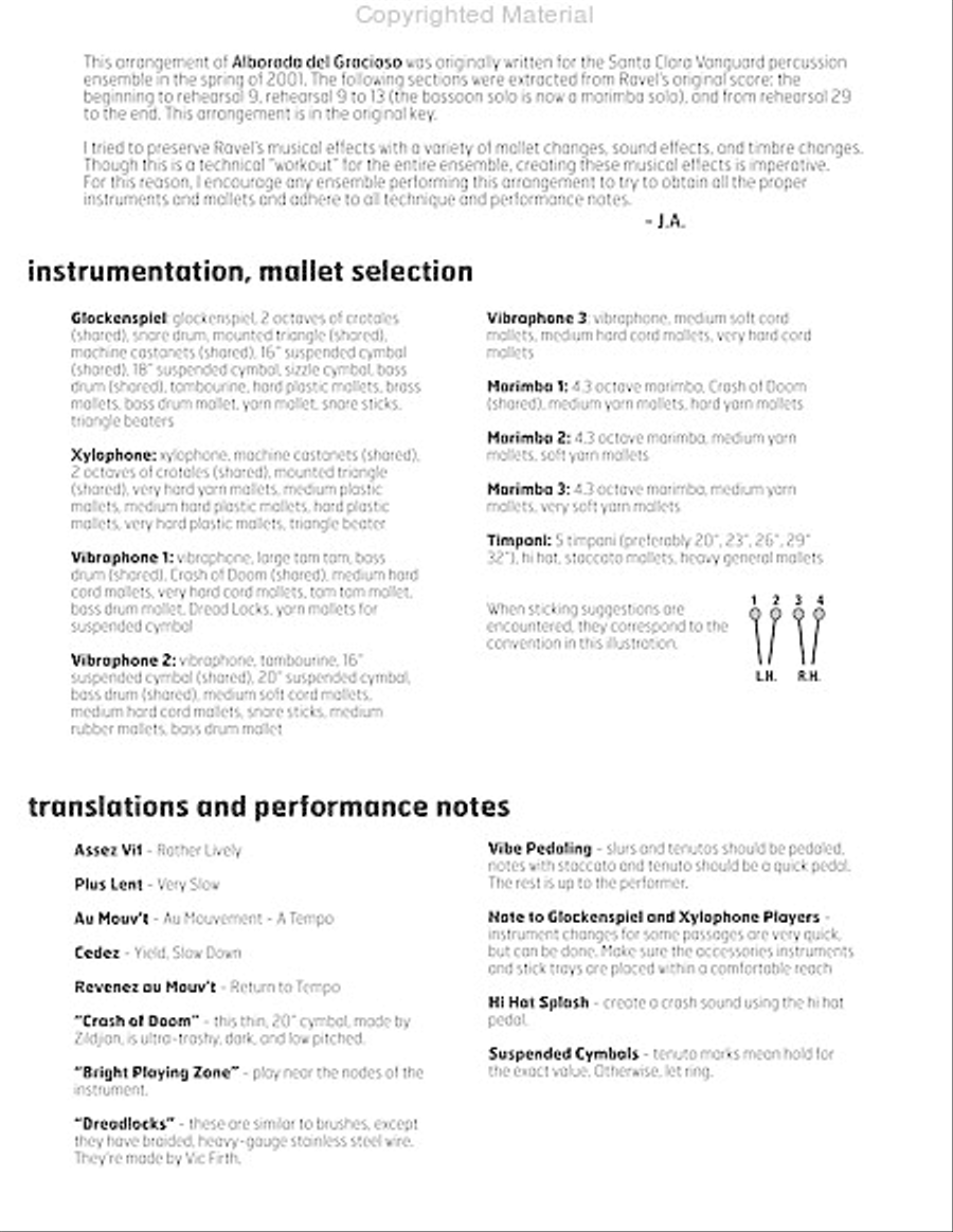 Alborada del Gracioso Percussion Ensemble scores gallery preview page 3