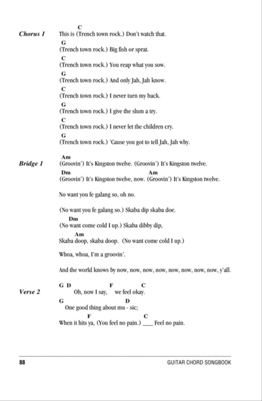 Trench Town Rock Acoustic Guitar scores gallery preview page 2