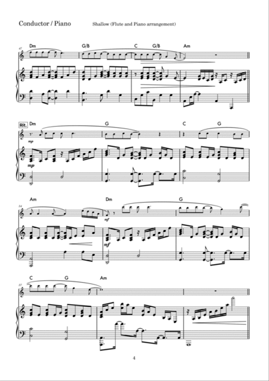 Shallow Shallow Flute Solo scores gallery preview page 4