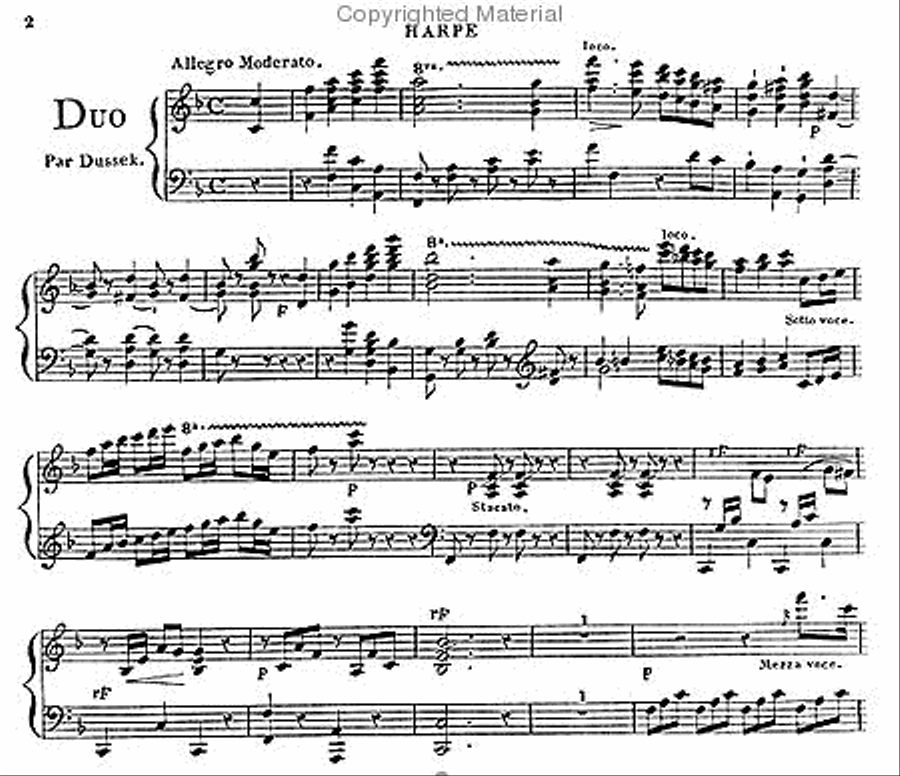 Duo concertant for harp and piano. Opus 73 (undated = 1810) Harp scores gallery preview page 3