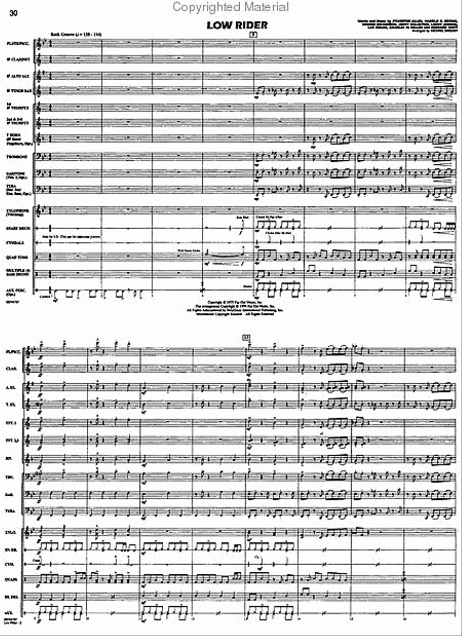 Classic Rock Hits Conductor (For Marching/Pep Band) Pep Band scores gallery preview page 5