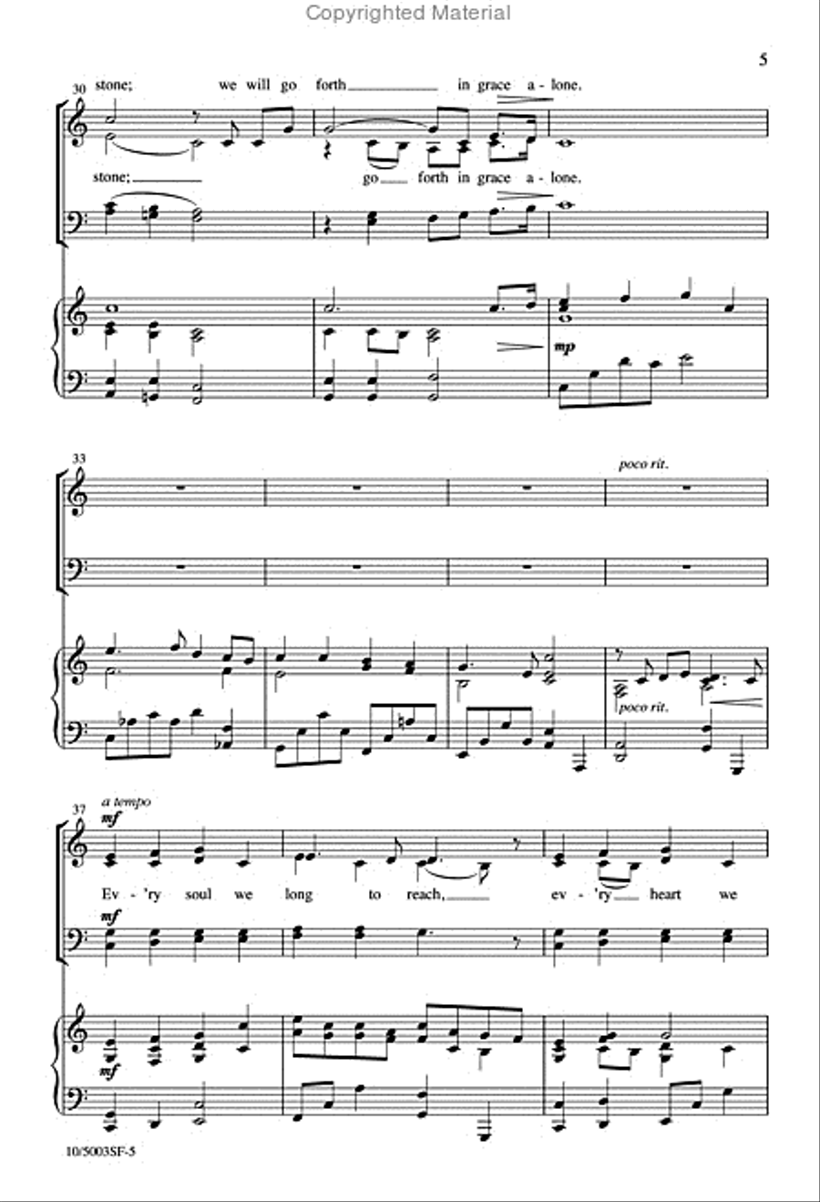 Grace Alone 4-Part scores gallery preview page 5