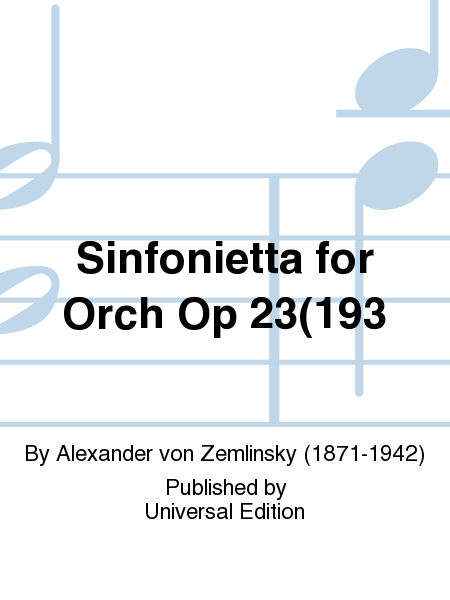 Sinfonietta for Orch Op 23(193