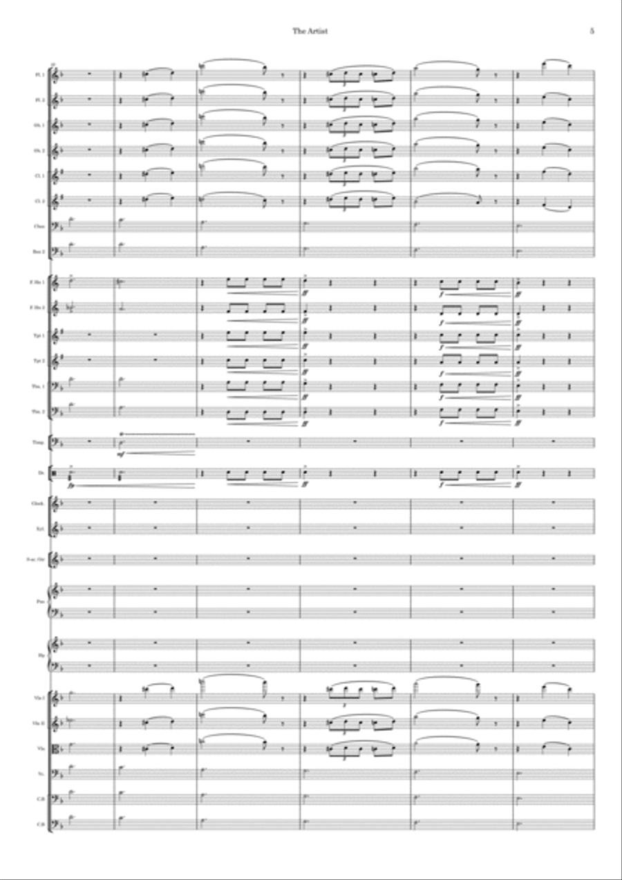 The Artist Ouverture Full Orchestra scores gallery preview page 5