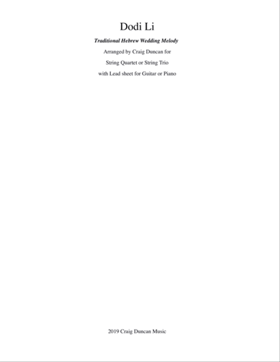Dodi Li Dodi Li Small Ensemble scores gallery preview page 1