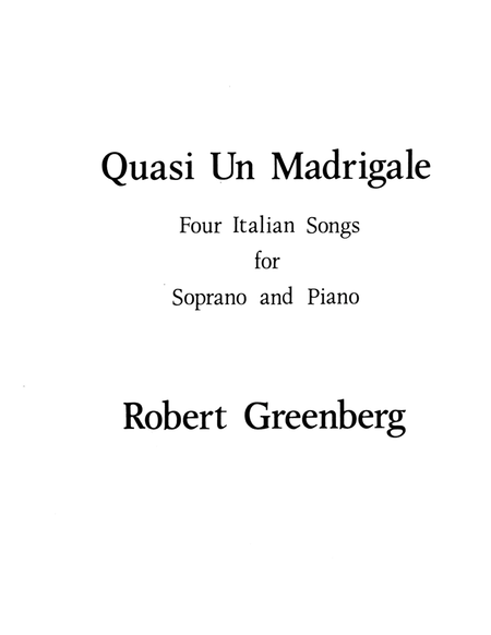 Quasi Un Madrigale for soprano and piano image number null