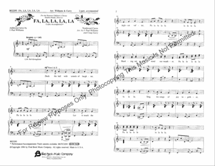 Fa, La, La, La, La 2-Part scores gallery preview page 2