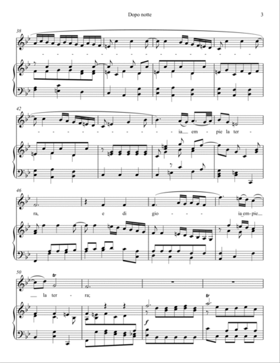 Dopo notte, atra e funesta (lower key) Voice Solo scores gallery preview page 4