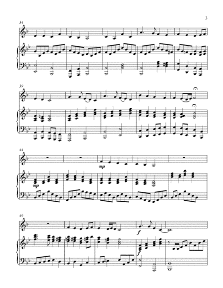 Angels Sing His Glory (treble F instrument solo) Horn scores gallery preview page 4