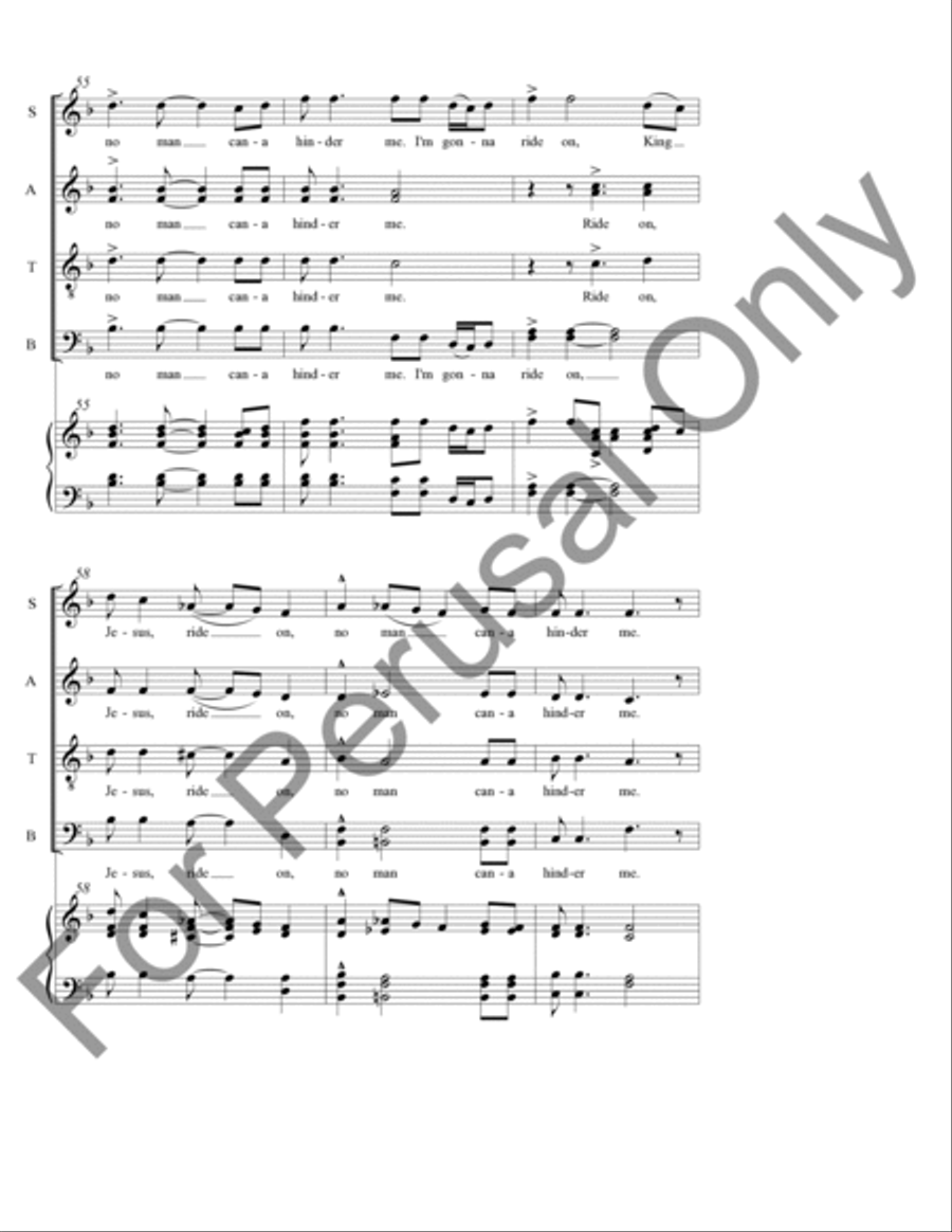 Ride On, King Jesus! Ride On, King Jesus! 4-Part scores gallery preview page 12