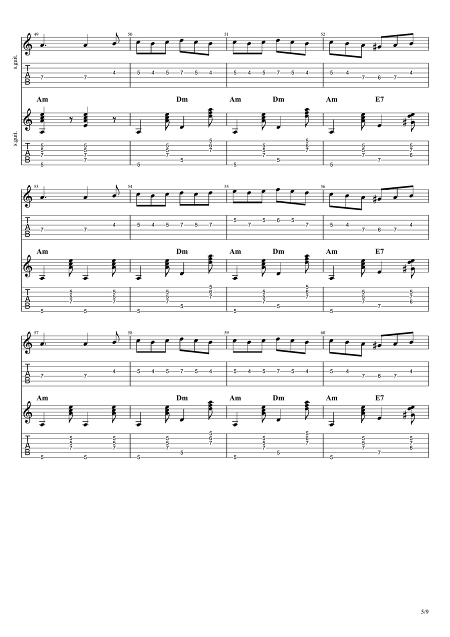 Tarantella Napoletana Acoustic Guitar scores gallery preview page 5