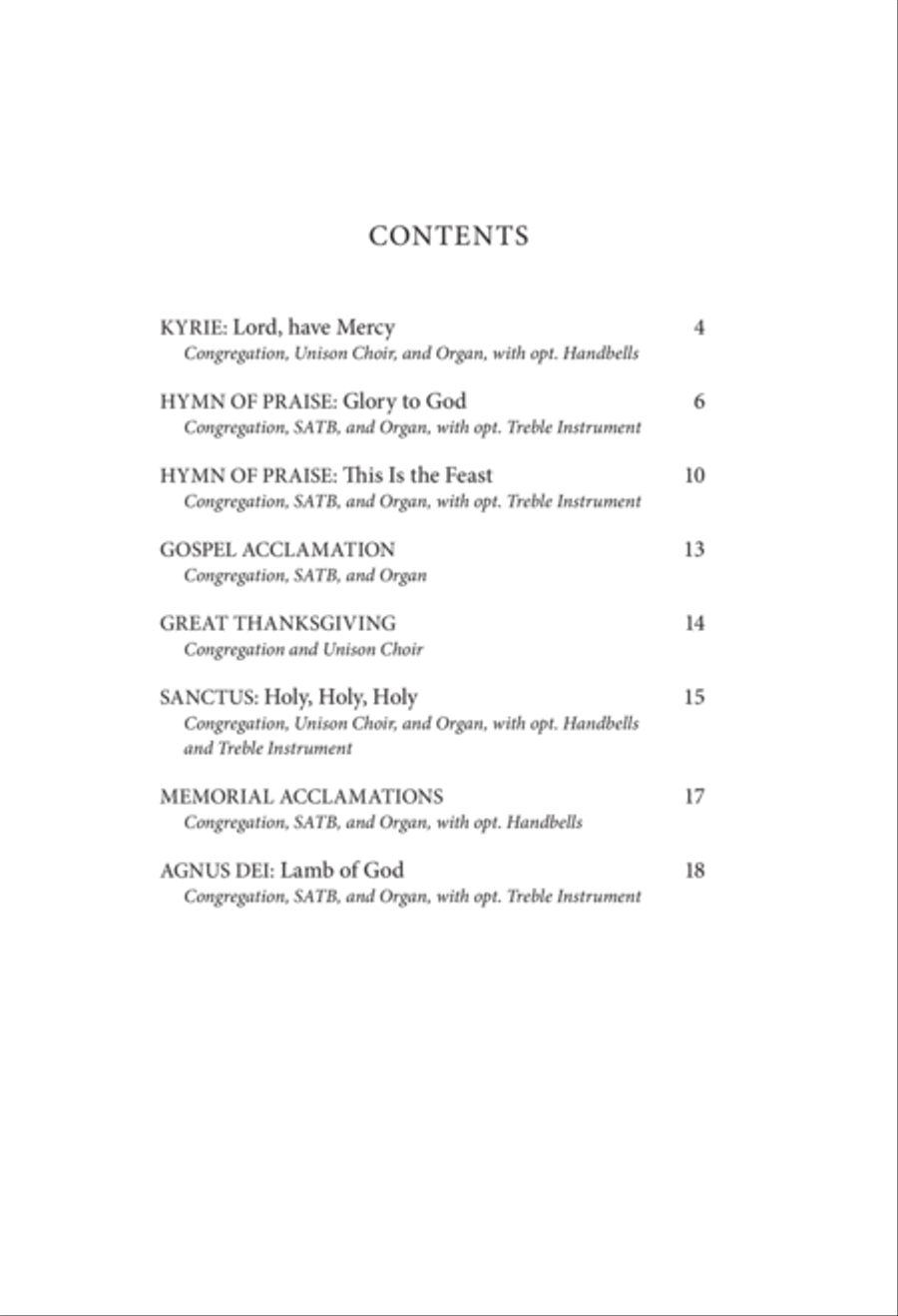 Missa St. Andrew 4-Part scores gallery preview page 2