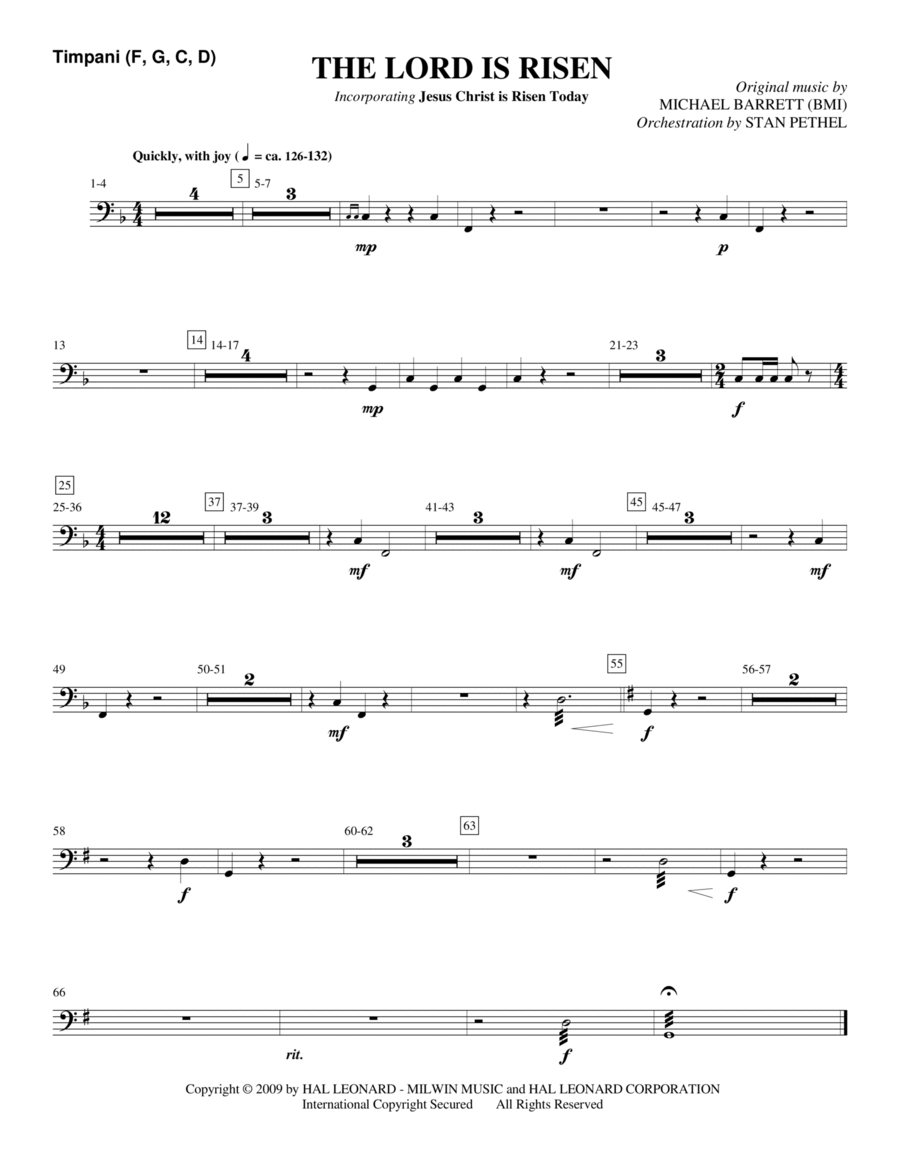 The Lord Is Risen - Timpani Choir scores gallery preview page 1