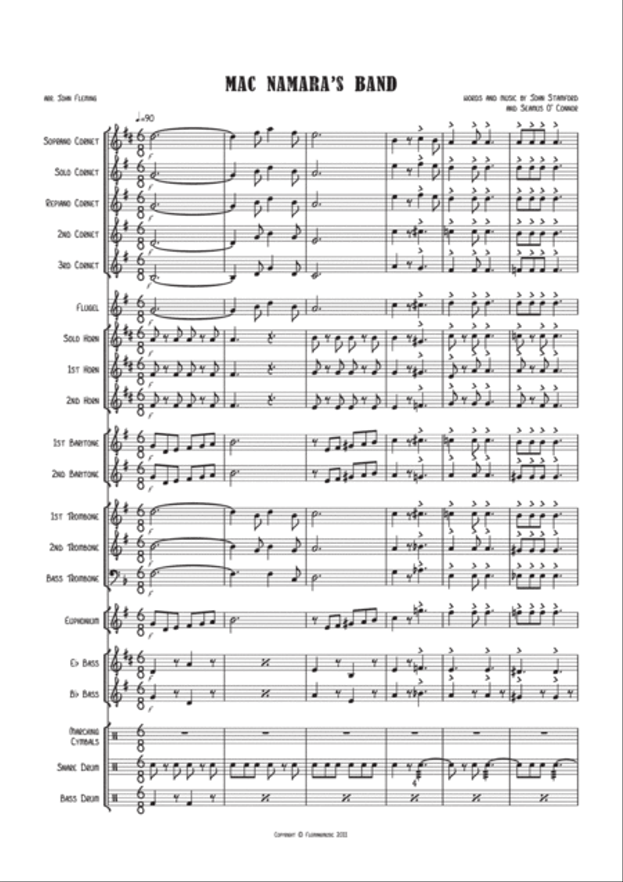 MacNamara's Band (Brass Band) MacNamara's Band (Brass Band) Brass Band scores gallery preview page 2