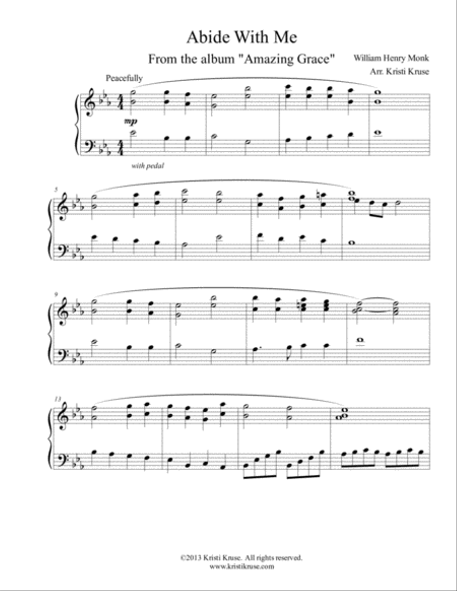 Abide With Me Piano Solo scores gallery preview page 2