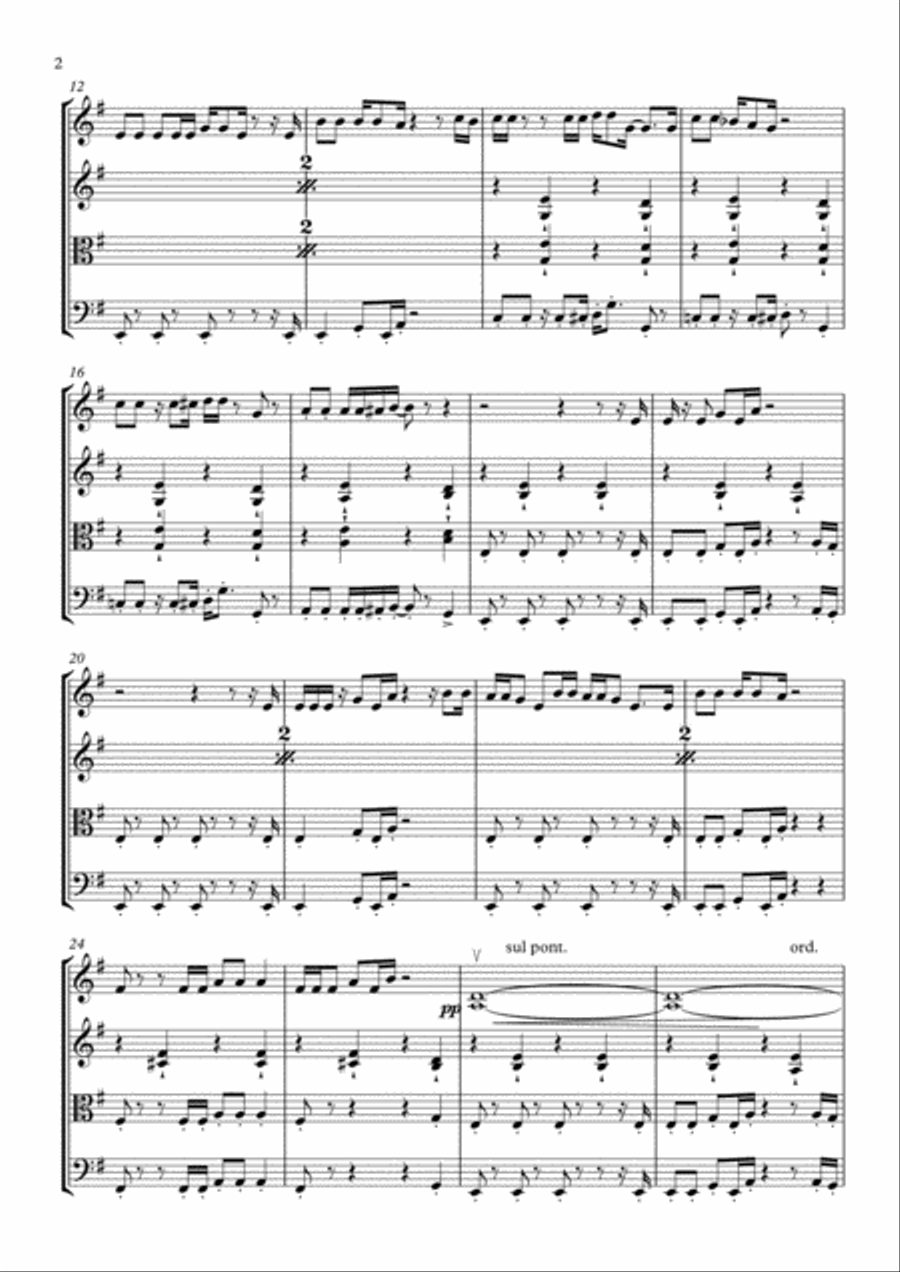 Another One Bites The Dust String Quartet scores gallery preview page 3