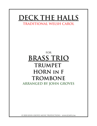 Deck The Halls - Trumpet, Horn, Trombone (Brass Trio)