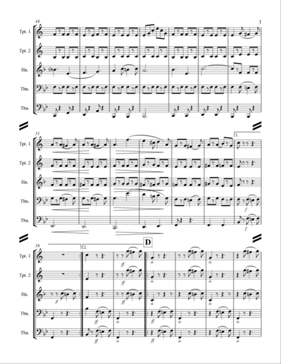 March - Washington Post March (for Brass Quintet) Brass Quintet scores gallery preview page 4