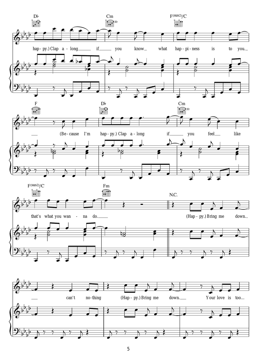 Happy Happy Acoustic Guitar scores gallery preview page 5