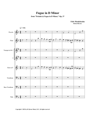 Mendelssohn - Fugue in D Minor, Op. 37 (Brass Sextet + Piccolo & Flute)