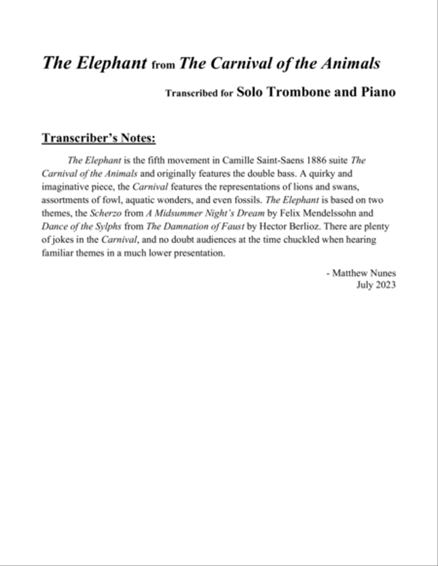 The Elephant Trombone scores gallery preview page 2