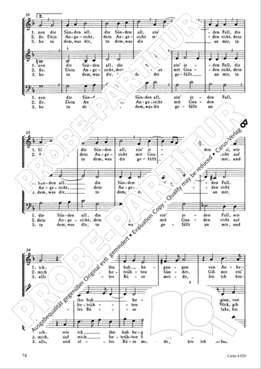 Calvisius: Tricinia. Psalmen und Motetten zu drei Stimmen Choir scores gallery preview page 75