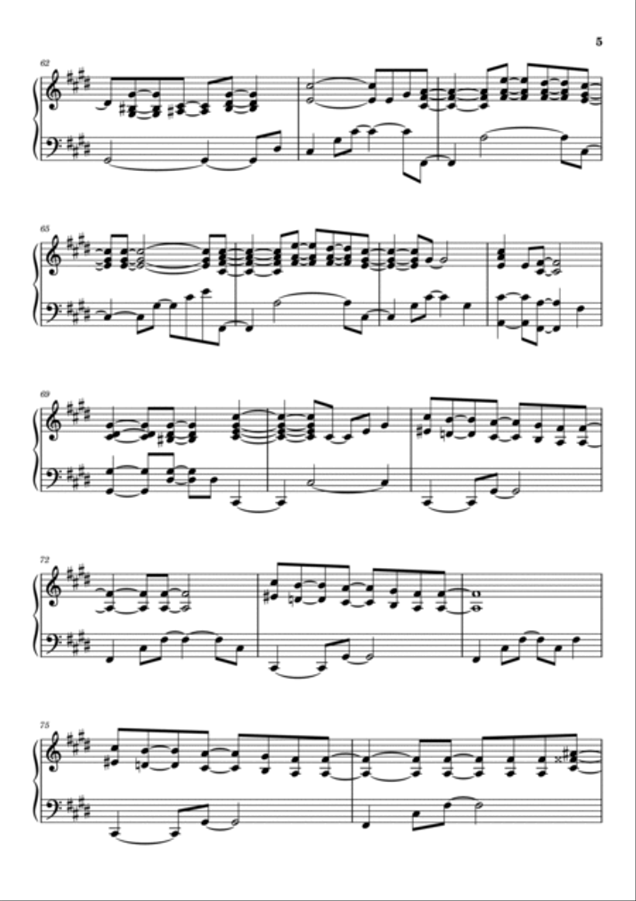 Free Piano Solo scores gallery preview page 5