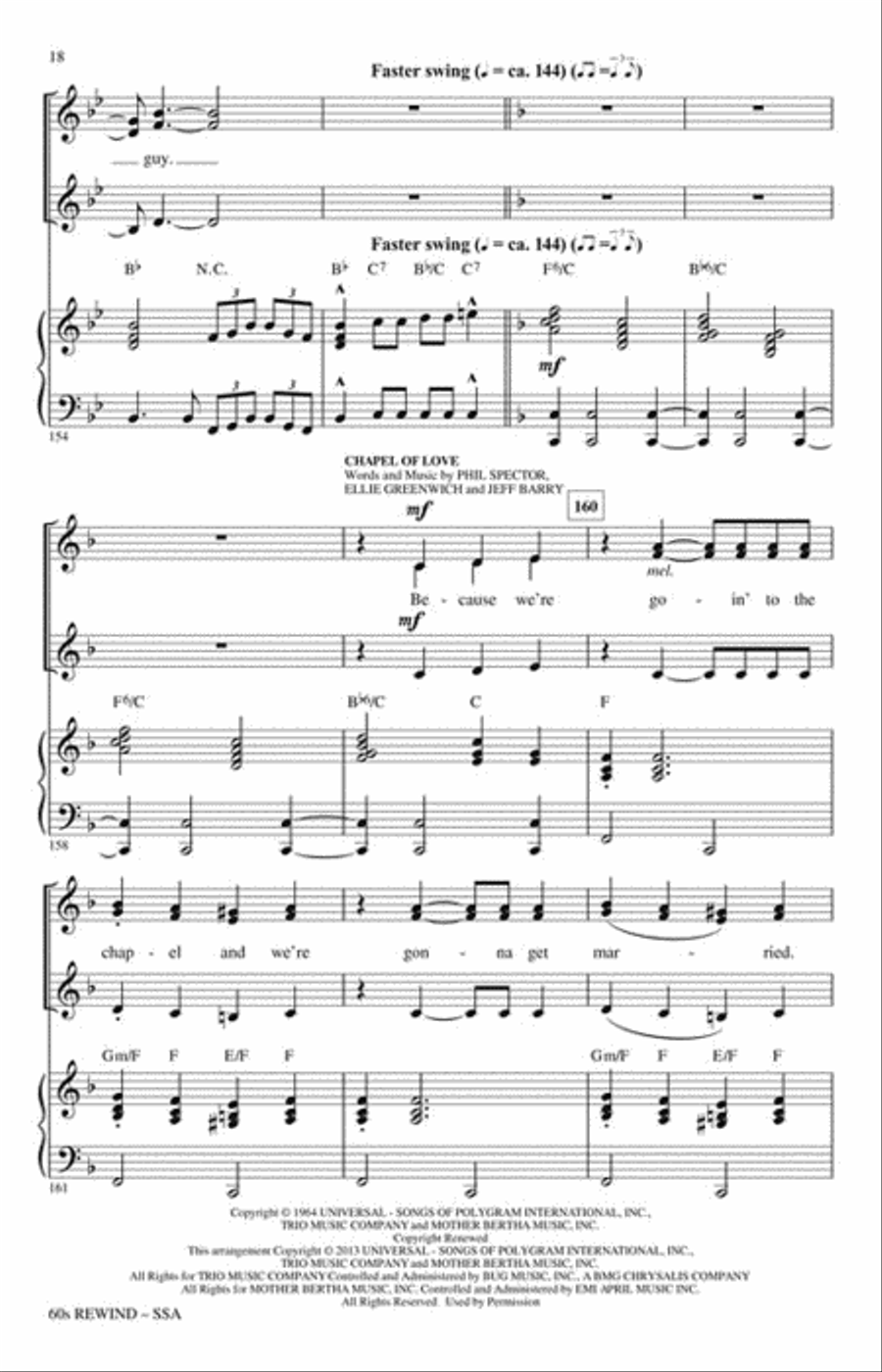 60s Rewind (Medley) SSA scores gallery preview page 6