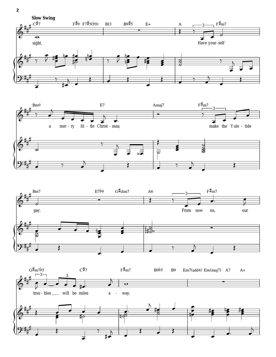 Have Yourself A Merry Little Christmas Piano, Vocal scores gallery preview page 2