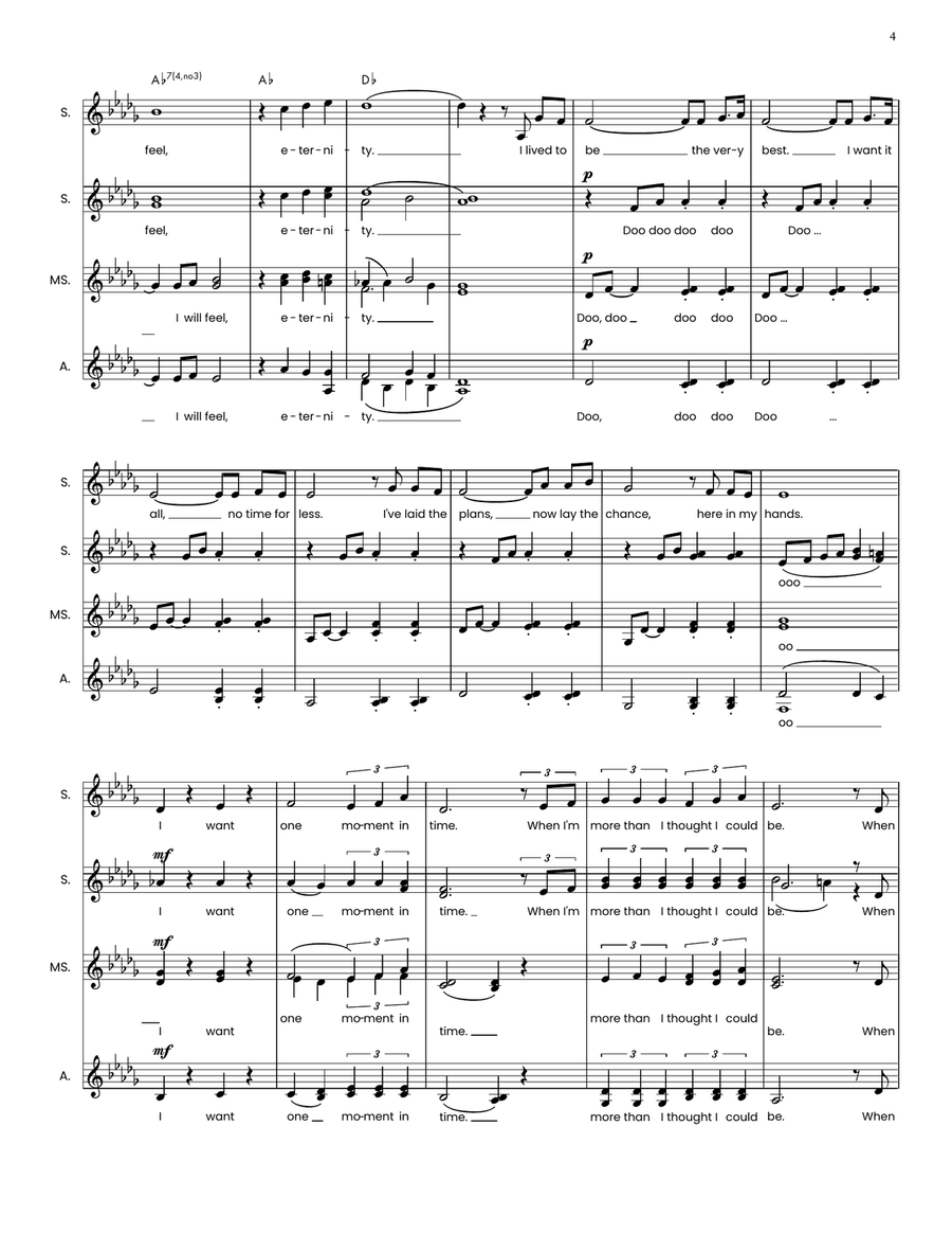 One Moment In Time SSA scores gallery preview page 4