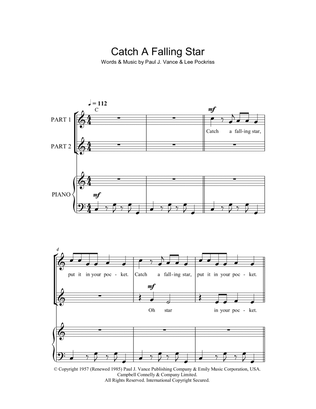 Book cover for Catch A Falling Star (arr. Rick Hein)