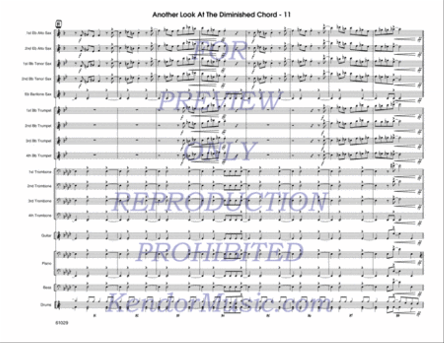 Another Look At The Diminished Chord (Full Score) Jazz Ensemble scores gallery preview page 12