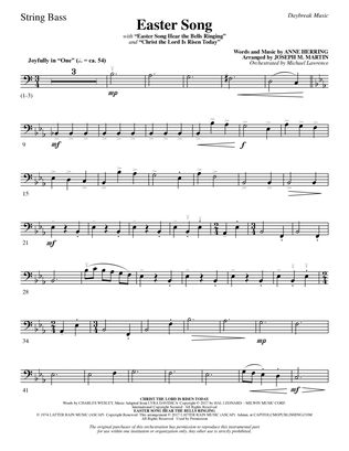 Easter Song (with Christ The Lord Is Risen Today) - String Bass