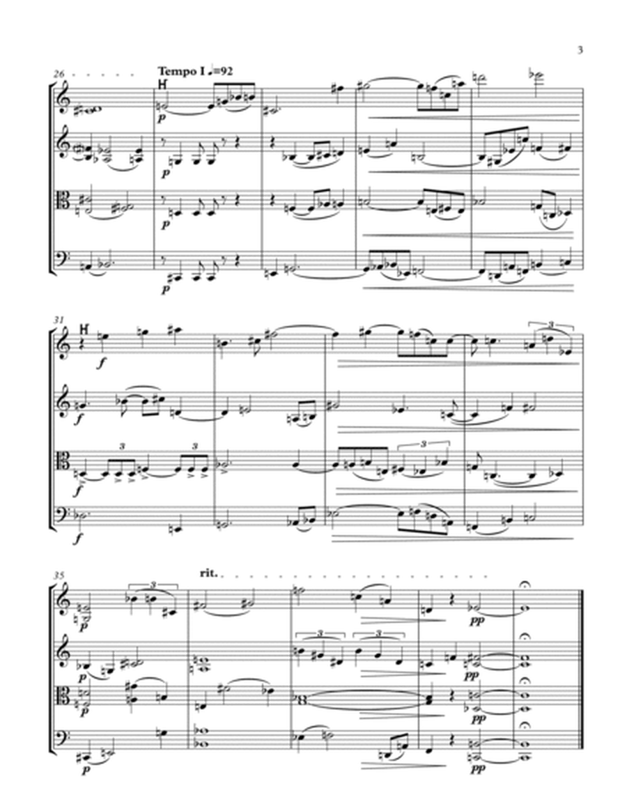 Four 12-tone Pieces for String Quartet