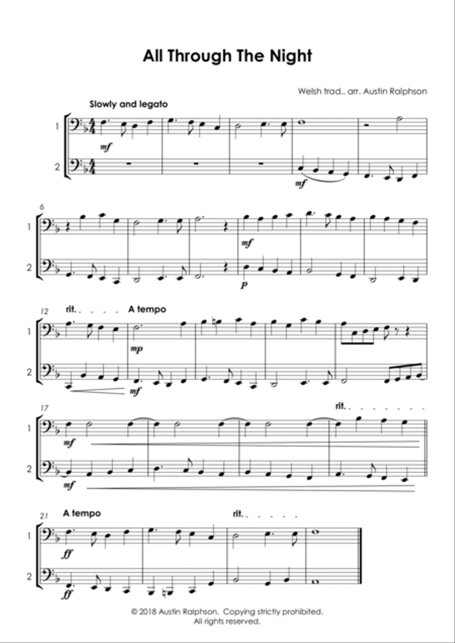 15 Euphonium and Tuba Duets for Fun (popular classics) - various levels Brass Duet scores gallery preview page 4