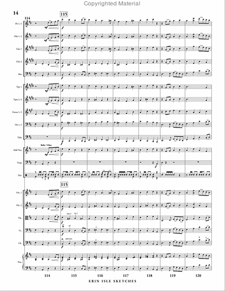 Erin Isle Sketches Erin Isle Sketches Full Orchestra scores gallery preview page 15