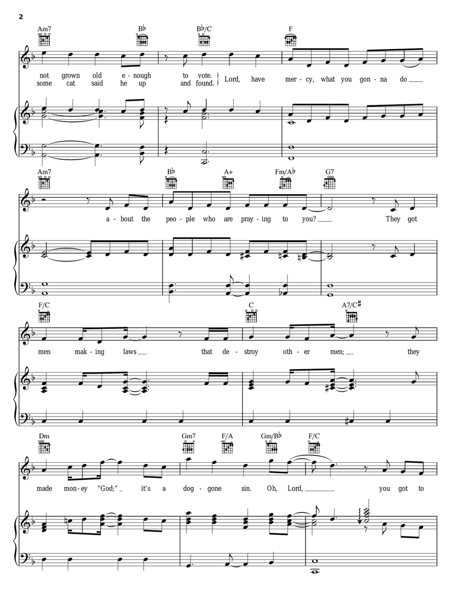 Freedom For The Stallion Freedom For The Stallion Piano, Vocal, Guitar scores gallery preview page 2
