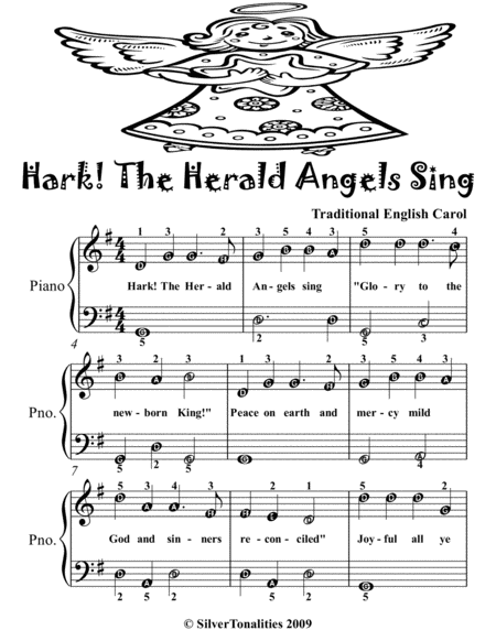 Hark the Herald Angels Sing Easiest Piano 2nd Edition
